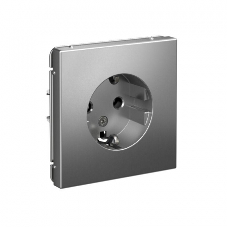 Розетка ArtGallery 16А с заземл. механизм сталь SE GAL000943