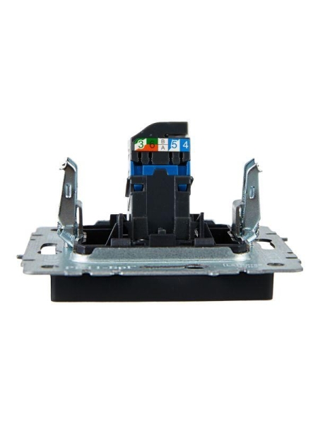 Розетка компьютерная СП RJ45 кат.6 BRITE РК11-БрГ механизм графит IEK BR-K10-2-K53 Розетка компьютерная СП RJ45 кат.6 BRITE РК11-БрГ механизм графит IEK BR-K10-2-K53