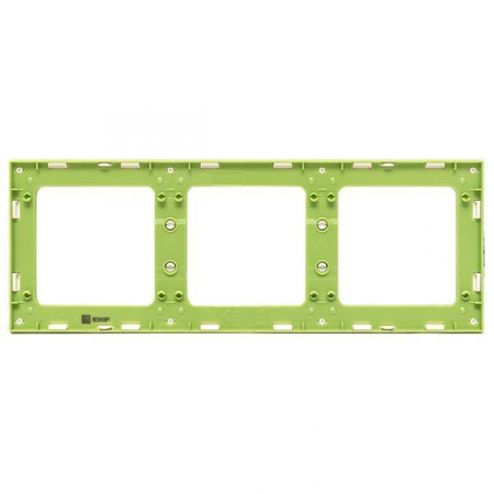 Рамка 3-м Стокгольм бел. с линией цвета зел. PROxima EKF EAM-G-302-10