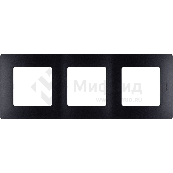 Рамка 3-м СП Etika IP20 антрацит IEK 672583