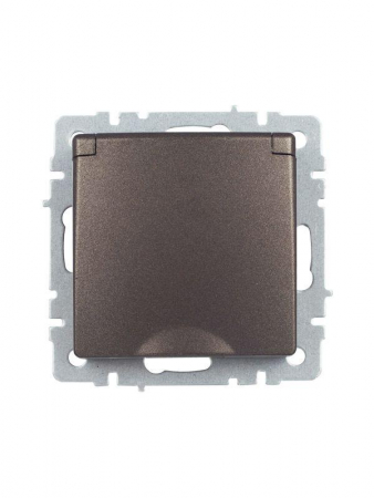 Розетка BRITE РСбш10-3-БрТБ 16А IP20 с заземл. защ. шторки с крышкой механизм бронза IEK BR-R16-16-K45 Розетка BRITE РСбш10-3-БрТБ 16А IP20 с заземл. защ. шторки с крышкой механизм бронза IEK BR-R16-16-K45