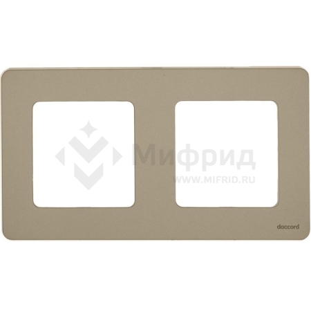 Рамка 2-м СП Inspiria IP20 шампань IEK 673948