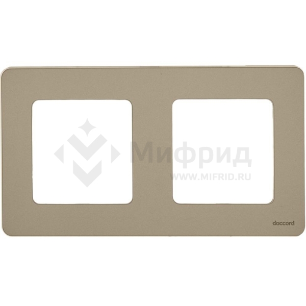 Рамка 2-м СП Inspiria IP20 шампань IEK 673948