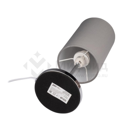 Светильник настольный JH3-01-gy E14 IP20 110х110х310мм метал.; ткань; PVC-пластик сер. JazzWay 5062368