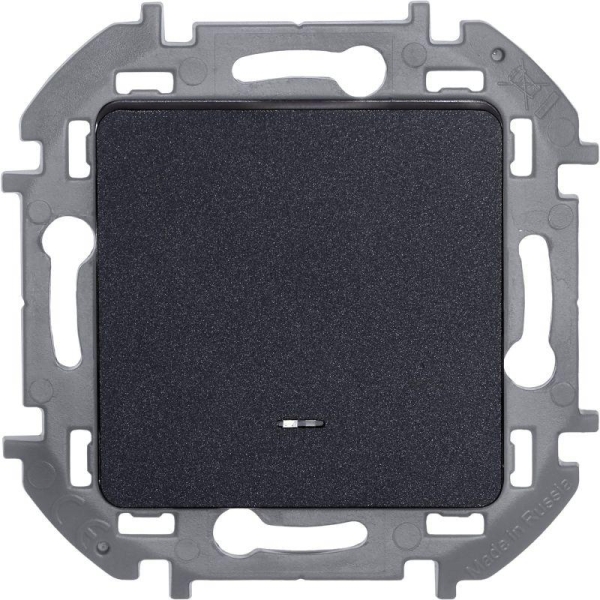 Переключатель 1-кл. Inspiria 10А IP20 250В 10AX с подсветкой/индикацией механизм антрацит IEK 673663 Переключатель 1-кл. Inspiria 10А IP20 250В 10AX с подсветкой/индикацией механизм антрацит IEK 673663