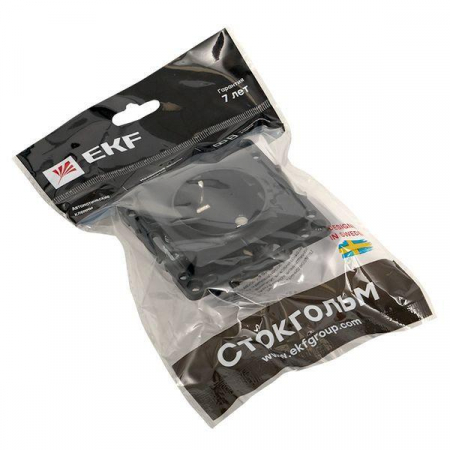 Розетка 1-м СП Стокгольм 16А с заземл. защ. шторки винтов. клеммы механизм черн. PROxima EKF EZR16-028-20 Розетка 1-м СП Стокгольм 16А с заземл. защ. шторки винтов. клеммы механизм черн. PROxima EKF EZR16-028-20