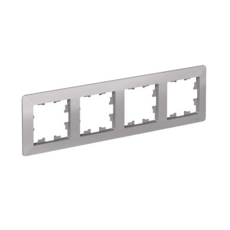 Рамка 4-м AtlasDesign Air алюм./дым. черн. SE ATN220304