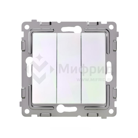 Выключатель 3-кл. СП Pixel 10А IP20 механизм перламутр. TOKOV ELECTRIC TKE-PX-V3-C04
