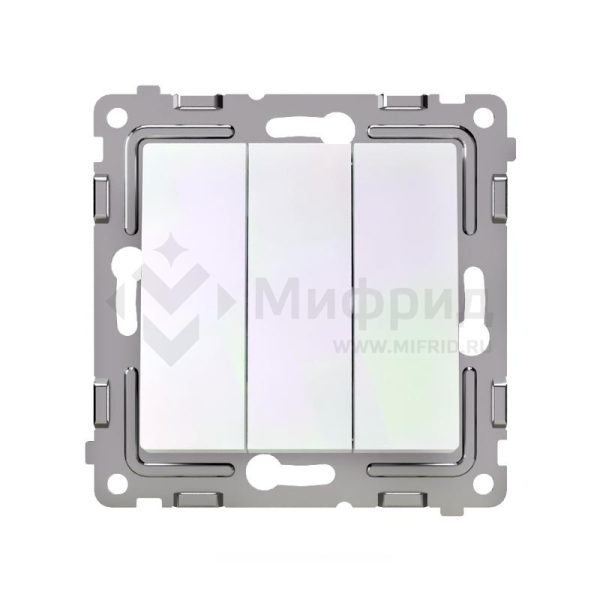 Выключатель 3-кл. СП Pixel 10А IP20 механизм перламутр. TOKOV ELECTRIC TKE-PX-V3-C04
