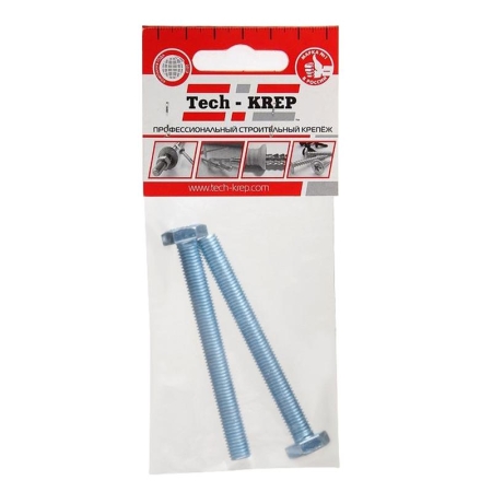 Болт с шестигранной головкой М8х100 DIN 933 оцинк. (уп.2шт) Tech-Krep/Zitar 103924