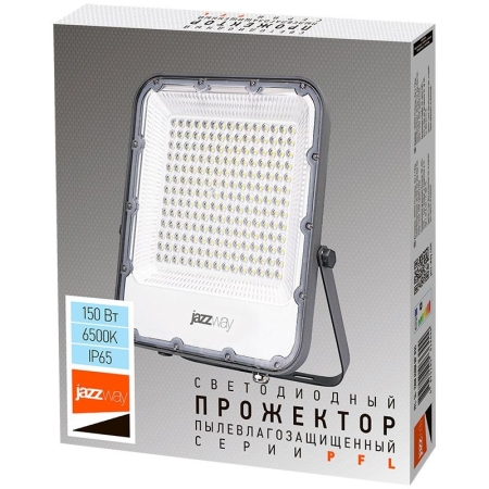 Прожектор светодиодный PFL-S4 150Вт 6500К IP65 80град. ДО с клапаном с линзовым модулем Pro+ JazzWay 5036444 Прожектор светодиодный PFL-S4 150Вт 6500К IP65 80град. ДО с клапаном с линзовым модулем Pro+ JazzWay 5036444