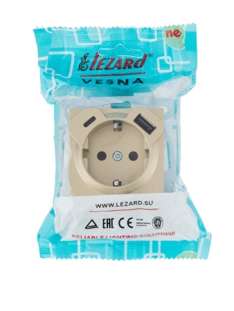 Розетка с заземл. TC+USB разъем VESNA зол. LEZARD 742-3688-181TC Розетка с заземл. TC+USB разъем VESNA зол. LEZARD 742-3688-181TC