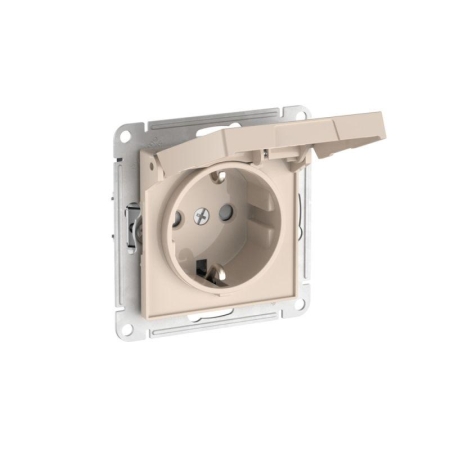 Розетка AtlasDesign 16А IP20 с заземл. защ. шторки с крышкой быстрозажим. клем. механизм беж. SE ATN000246S Розетка AtlasDesign 16А IP20 с заземл. защ. шторки с крышкой быстрозажим. клем. механизм беж. SE ATN000246S