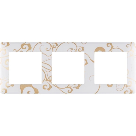 Рамка 3-м Valena Life универсальная ампир бел. Leg 754103