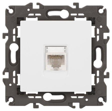 Розетка компьютерная Elegance 14-3107-01М RJ45 матов. бел. Эра Б0065763 Розетка компьютерная Elegance 14-3107-01М RJ45 матов. бел. Эра Б0065763