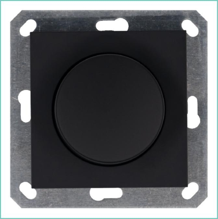 Светорегулятор поворотно-нажимной (диммер) LED 30-400Вт 1gang 2way механизм черн. матов. soft touch Jasmart G4012PB Светорегулятор поворотно-нажимной (диммер) LED 30-400Вт 1gang 2way механизм черн. матов. soft touch Jasmart G4012PB