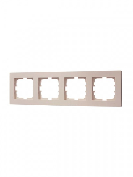 Рамка 4-местн. горизонт. VESNA кремов. LEZARD 742-0300-149 Рамка 4-местн. горизонт. VESNA кремов. LEZARD 742-0300-149