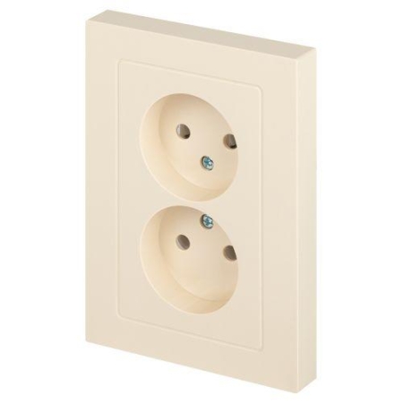 Розетка 2-м СП Accent 6-204-02 16А IP20 250В 2P AL/CU сл. кость Intro Б0063474 Розетка 2-м СП Accent 6-204-02 16А IP20 250В 2P AL/CU сл. кость Intro Б0063474