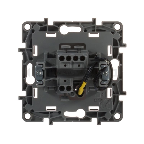 Переключатель 1-кл. СП Etika Plus 10А IP20 250В 10AX с подсветкой безвинтов. зажимы механизм бел. IEK 672215