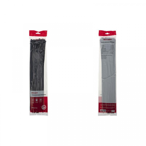 Хомут кабельный 4.8х450 нейл. черн. (уп.100шт) Rexant 07-0451-5 Хомут кабельный 4.8х450 нейл. черн. (уп.100шт) Rexant 07-0451-5