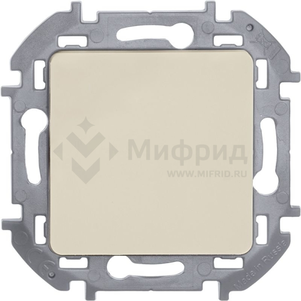Выключатель кнопочный 1-кл. СП Inspiria 6А IP20 250В без фиксации НО/НЗ механизм сл. кость IEK 673691