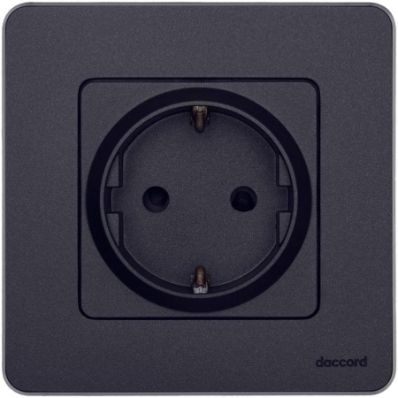 Розетка 1-м СП Inspiria 16А IP20 250В 2P+E защ. шторки немецк. стандарт механизм антрацит IEK 673733 Розетка 1-м СП Inspiria 16А IP20 250В 2P+E защ. шторки немецк. стандарт механизм антрацит IEK 673733