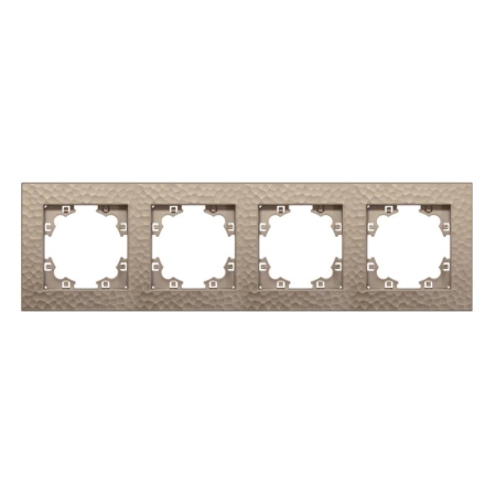 Рамка 4-м Афина фактурная универс. шампань Universal A10046-Br