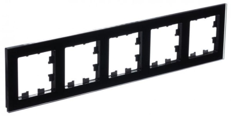 Рамка 5-м AtlasDesign Nature органич. стекло черн. SE ATN321005