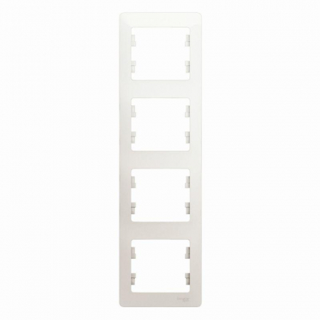 Рамка 4-м Glossa вертикал. перламутр SE GSL000608