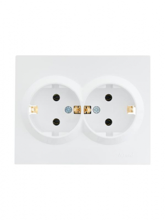 Розетка 2-м СП VESNA с заземл. ПБТ бел. LEZARD 742-0200-127B Розетка 2-м СП VESNA с заземл. ПБТ бел. LEZARD 742-0200-127B