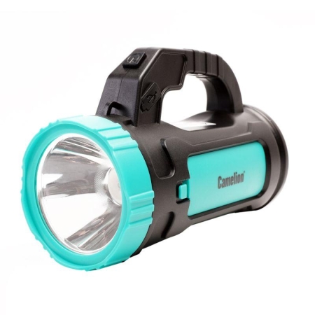 Фонарь аккумуляторный LED51527 3Вт 1LED+COB 4 режима Type C 3хLR03 пластик. черн./зел. Camelion 15130