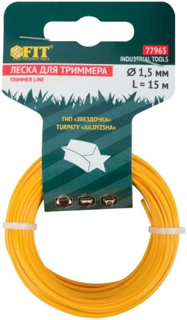 Леска для садовых триммеров "Звездочка" 1.5ммх15м FIT 77965 Леска для садовых триммеров "Звездочка" 1.5ммх15м FIT 77965