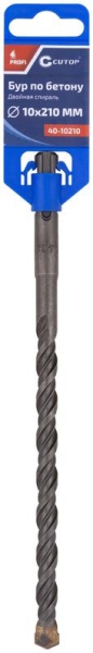 Бур по бетону Profi двойн. резьба SDS-Plus 10х210мм Cutop 40-10210