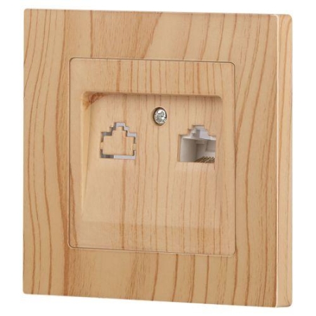 Розетка компьютерная 1-м СП Accent 6-303-11 RJ45 IP20 сосна Intro Б0063644