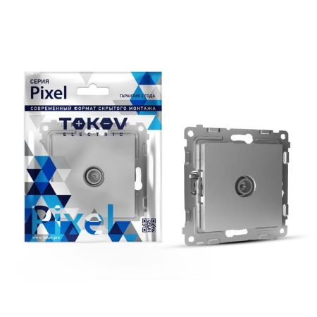 Коннектор TV СП Pixel механизм алюм. TOKOV ELECTRIC TKE-PX-A1C-C03 Коннектор TV СП Pixel механизм алюм. TOKOV ELECTRIC TKE-PX-A1C-C03