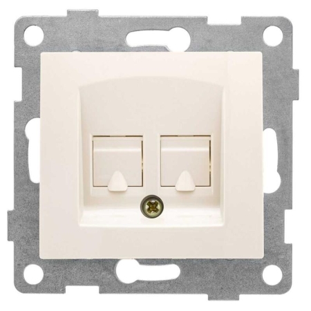Розетка компьютерная + телефонная 2-м СП Bravo RJ45 + RJ12 механизм беж. GUSI С10КТ-003 Розетка компьютерная + телефонная 2-м СП Bravo RJ45 + RJ12 механизм беж. GUSI С10КТ-003