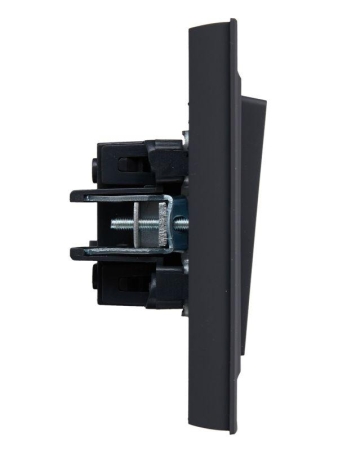 Выключатель 2-кл. СП BRITE ВСР10-2-0-БрГ 10А в сборе графит IEK BR-V20-0-10-K53-F