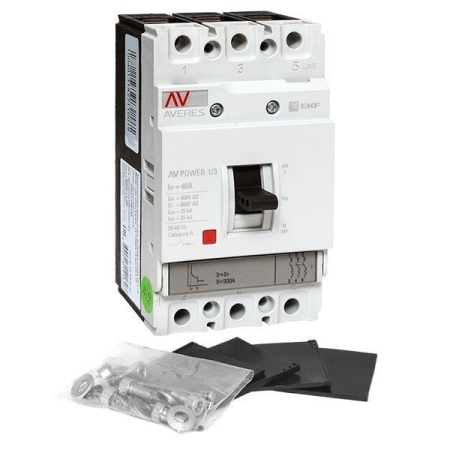 Выключатель автоматический 3п 40А 35кА AV POWER-1/3 TR AVERES EKF mccb-13-40-TR-av Выключатель автоматический 3п 40А 35кА AV POWER-1/3 TR AVERES EKF mccb-13-40-TR-av