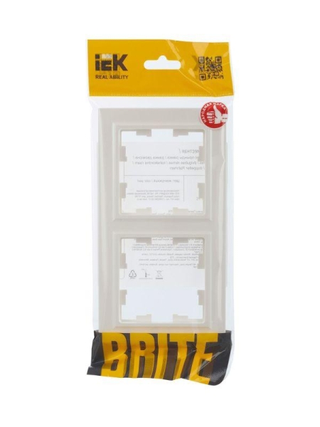 Рамка 2-м BRITE РУ-2-БрЖ жемчуж. IEK BR-M22-K36 Рамка 2-м BRITE РУ-2-БрЖ жемчуж. IEK BR-M22-K36