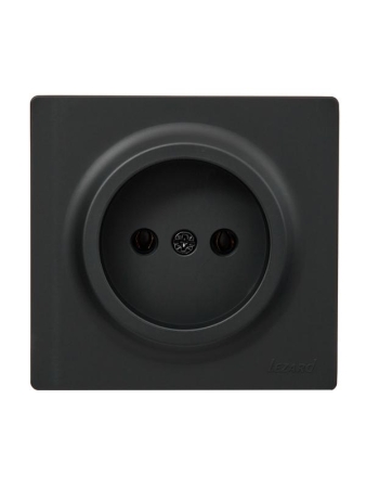 Розетка 1-мест. без заземл. LETO ПБТ черн. бархат LEZARD 752-4200-121B Розетка 1-мест. без заземл. LETO ПБТ черн. бархат LEZARD 752-4200-121B