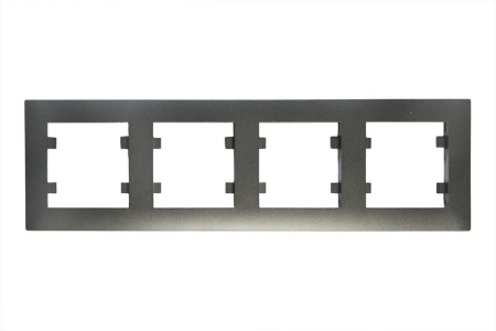 Рамка 4-м Karea RIZZ STAR дым. металлик Makel 88050704 Рамка 4-м Karea RIZZ STAR дым. металлик Makel 88050704