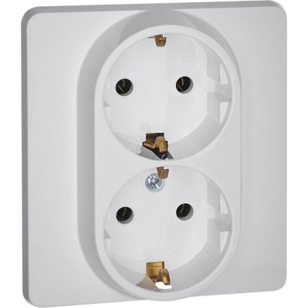 Розетка Inspiria 16А 250В 2х2P+E немецк. стандарт бел. IEK 673750 Розетка Inspiria 16А 250В 2х2P+E немецк. стандарт бел. IEK 673750