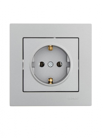 Розетка 1-м СП Vesna с заземл. ПБТ механизм платина LEZARD 742-3588-122B Розетка 1-м СП Vesna с заземл. ПБТ механизм платина LEZARD 742-3588-122B