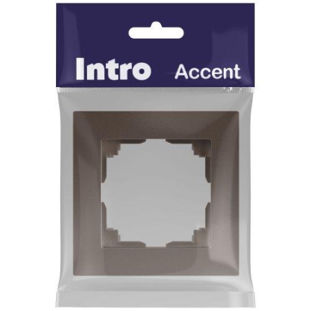 Рамка 1-м СП Accent 6-501-08 бронза Intro Б0063765