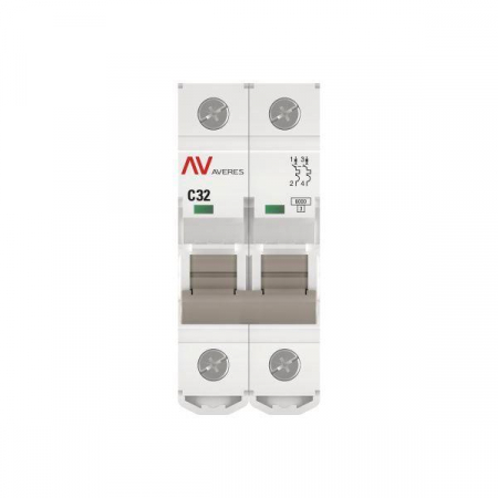 Выключатель автоматический модульный 2п C 32А 6кА AV-6 AVERES EKF mcb6-2-32C-av Выключатель автоматический модульный 2п C 32А 6кА AV-6 AVERES EKF mcb6-2-32C-av