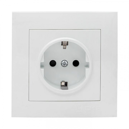 Розетка 1-м СП Валенсия 16А IP20 с заземл. защ. шторки бел. PROxima EKF EWR16-028-10 Розетка 1-м СП Валенсия 16А IP20 с заземл. защ. шторки бел. PROxima EKF EWR16-028-10
