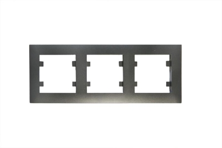 Рамка 3-м Karea RIZZ STAR дым. металлик Makel 88050703 Рамка 3-м Karea RIZZ STAR дым. металлик Makel 88050703