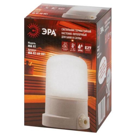Светильник НББ 02-60-001 для бани керамика/стекло прямой IP54 E27 max 60Вт 135х110х85 бел. Эра Б0064005 Светильник НББ 02-60-001 для бани керамика/стекло прямой IP54 E27 max 60Вт 135х110х85 бел. Эра Б0064005