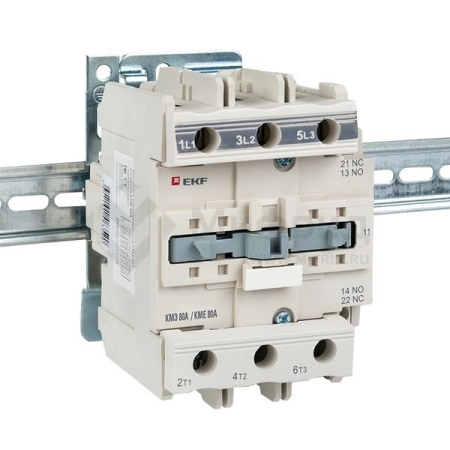 Контактор КМЭ-3 80А кат. 230В AC 1НО+1НЗ EKF ctr-s-80-220