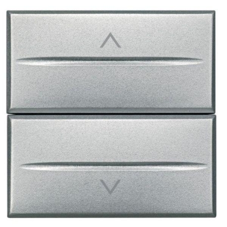 Выключатель для жалюзи кнопочный 2-кл. 2мод. Axolute Axial 10А 250В 1Р(NO)+ 1Р(NO) алюм. Leg BTC HC4037/2 Выключатель для жалюзи кнопочный 2-кл. 2мод. Axolute Axial 10А 250В 1Р(NO)+ 1Р(NO) алюм. Leg BTC HC4037/2